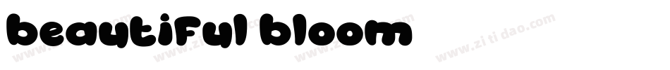 beautiful bloom字体转换